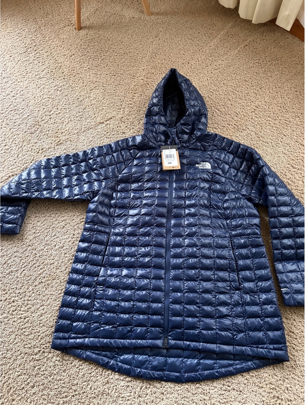 The North Face Women's Plus ThermoBall Eco Hooded Parka Navy Blue, Size 2X NWT
